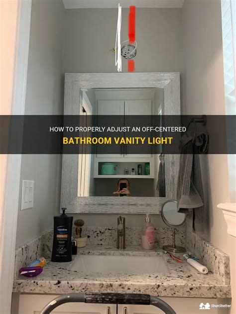 junction box not centered over vanity|adjusting off centered vanity light.